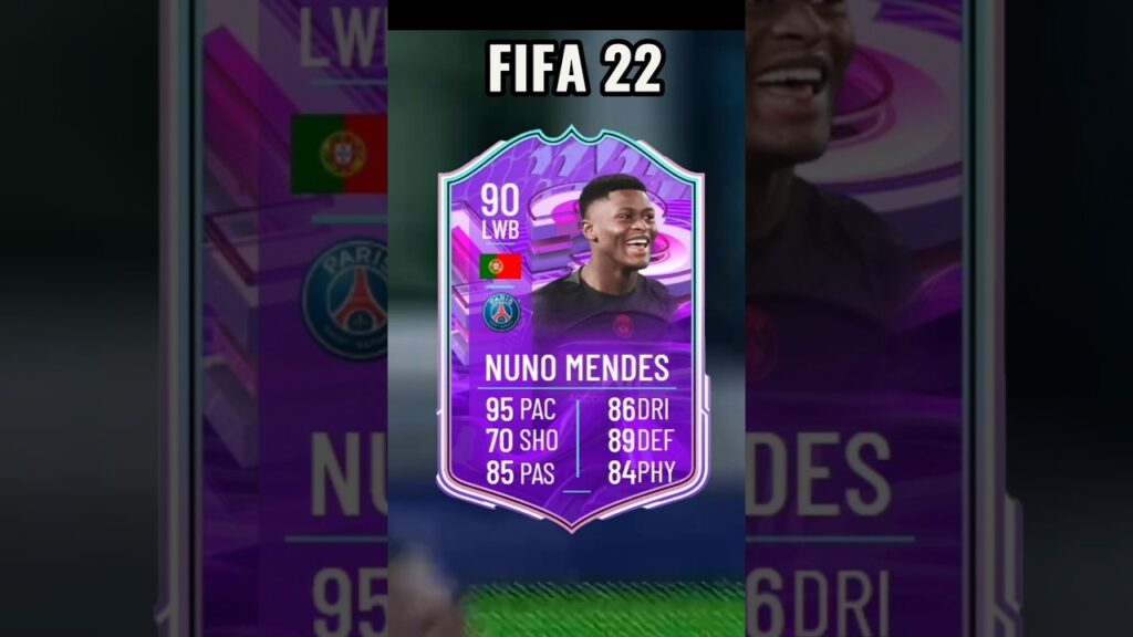 NUNO MENDES🇵🇹 - Todas cards oficiales de ULTIMATE TEAM⚽⭐#nunomendes #psg #fifa