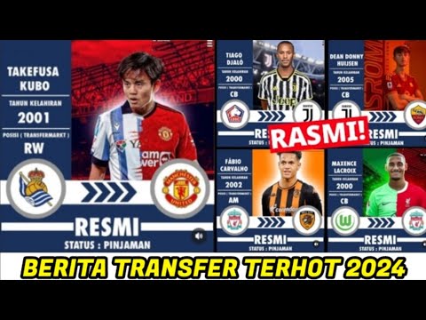 REKAP 30 TRANSFER MUSIM DINGIN 2024 | RESMI❗KUBO GABUNG MANCHESTER UNITED - LIGA INGGRIS HARI INI