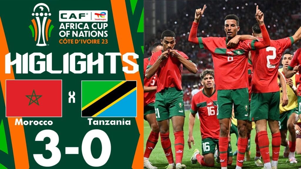 But de Azzedine Ounahi | Maroc vs Tanzanie 3-0 Résumé | Coupe d'Afrique des Nations 2023