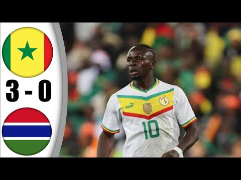 Sadio Mané Sénégal vs Gambie 3-0 Résumé des buts | CAN 2023