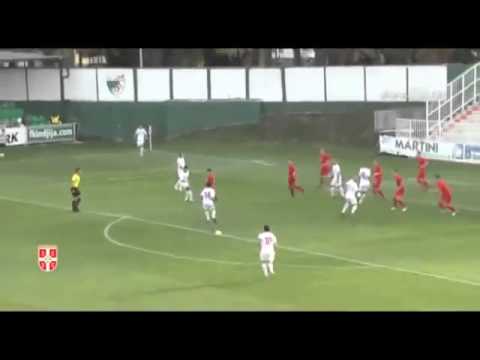 Serbia s triple dummy football corner kick routine goal