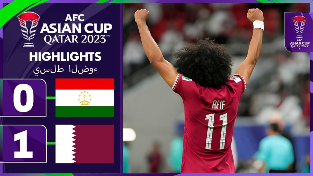 Akram Afif Goal | Tajikistan vs Qatar 0-1 Extended Highlights | AFC Asian Cup 2024
