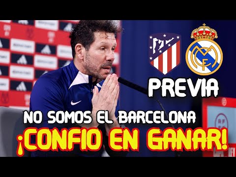 RUEDA DE PRENSA DE DIEGO SIMIONE PREVIA ATLETICO DE MADRID VS REAL MADRID COPA DEL REY