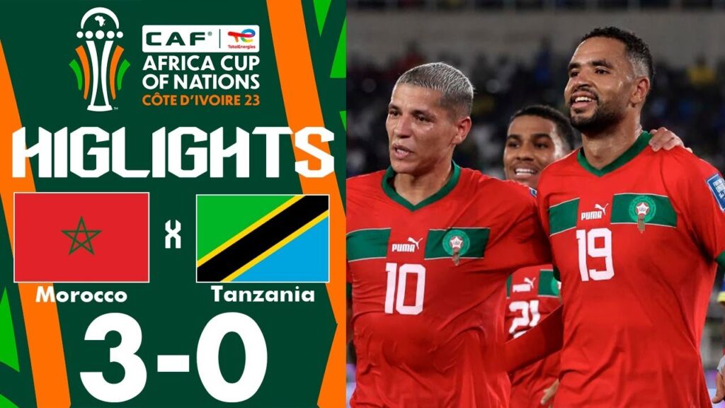 But de Youssef En-Nesyri | Maroc vs Tanzanie 3-0 Résumé et Buts | Coupe d'Afrique des Nations 2024