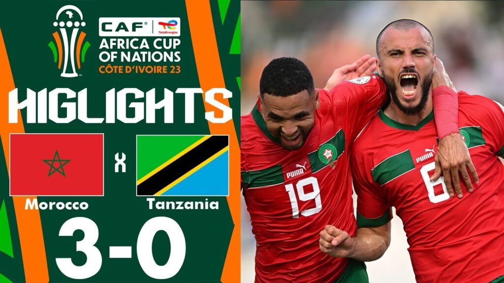 Romain Saïss Goal | Morocco vs Tanzania 3-0 Extended Highlights | Africa Cup of Nations 2024