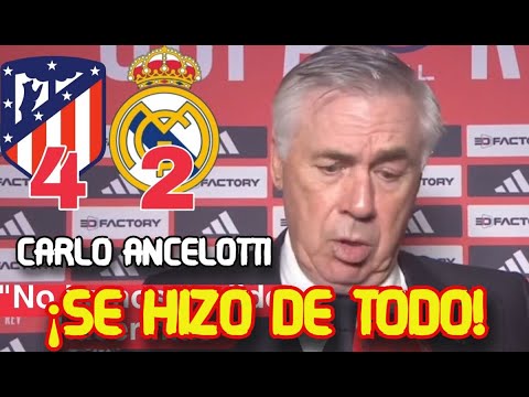 REACCION DE CARLO ANCELOTTI ATLETICO DE MADRID 4-2 REAL MADRID COPA DEL REY