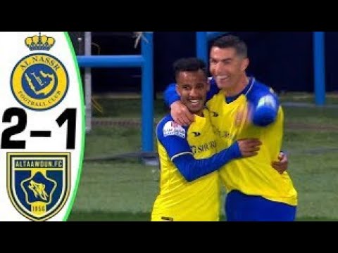 Al nassr vs Al taawoun (2-1) full highlights | saudi pro league | cristiano ronaldo vs al taawoun