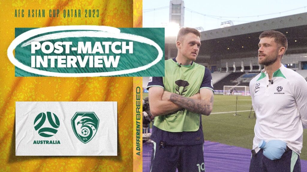 Harry Souttar & Cam Burgess break down the Syria win | Interview | Australia v Syria