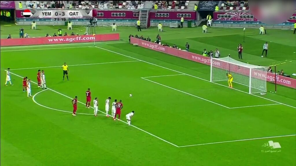 هدف منتخب قطر الرابع في مرمى منتخب اليمن 4-0 عبدالكريم حسن - خليجي24