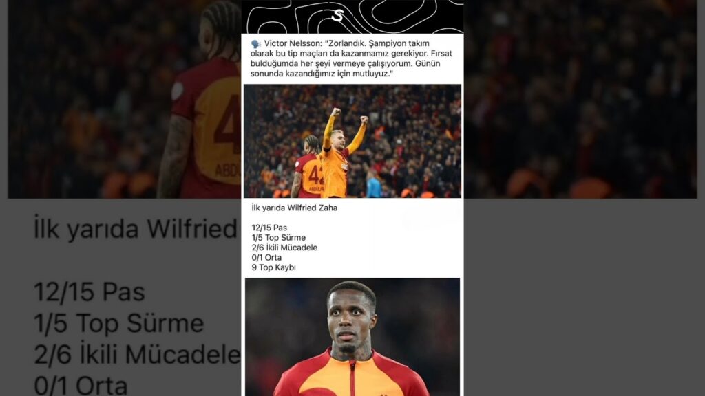 Ne düşünüyorsunuz siz #wilfredzaha #nelsson #football