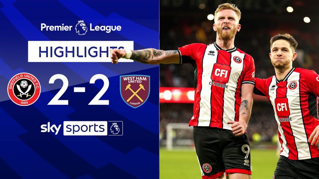 CHAOS with two red cards and 103rd minute equaliser! 😲| Sheff Utd 2-2 West Ham | EPL Highlights