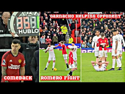 Martinez Comeback | Romero Fight With hojlund | Man United Vs Tottenham