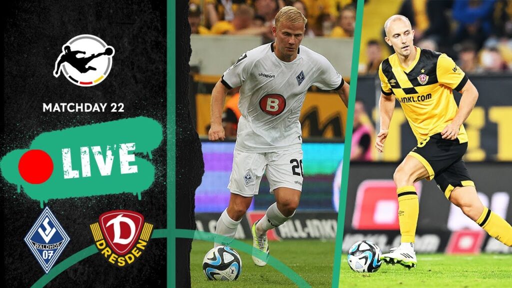 LIVE 🔴 SV Waldhof Mannheim vs. Dynamo Dresden | 3rd Division 2023/24