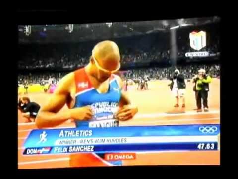 Felix Sanchez gana Medalla Oro en los Olympics 47.63 2012