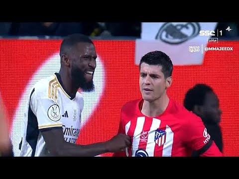 Antonio Rudiger Bizarrely Pinches Former Team-Mate Alvaro Morata’s Nipple in the Spanish Super Cup Antonio Rudiger Bizarrely Pinches Former Team-Mate Alvaro Morata's Nipple in the Spanish Super Cup