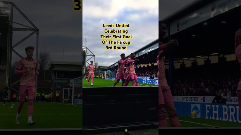 Ethan Ampadu Celebrating his Goal to put Leeds United up 1-0 #football #soccer #shorts #lufc #facup