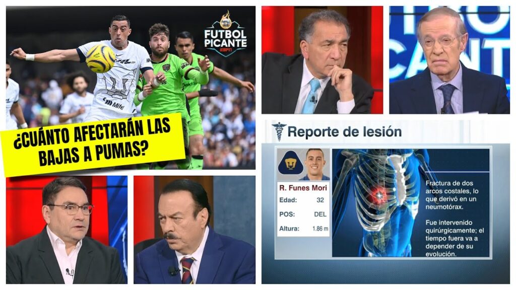 TIEMBLA PUMAS UNAM Lesión de FUNES MORI deja en CRISIS al equipo de GUSTAVO LEMA | Futbol Picante