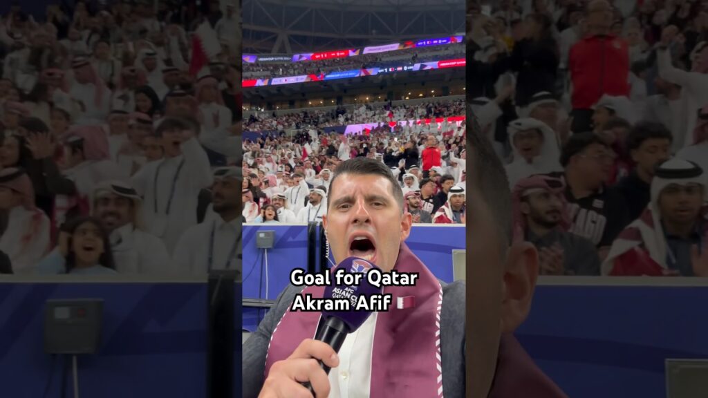 Goal for Qatar Akram Afif 🇶🇦 #footballshorts #qatar #qatar2022 #akramafif #afif #asiancup2023