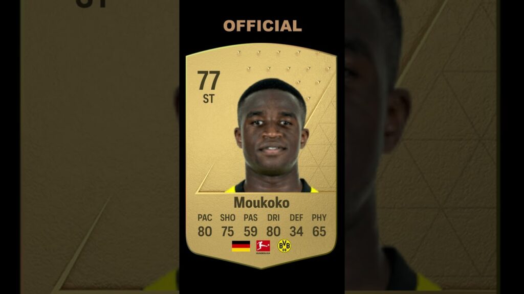 Youssoufa Moukoko - Official Rating VS Potential Future Rating #like #subscribe