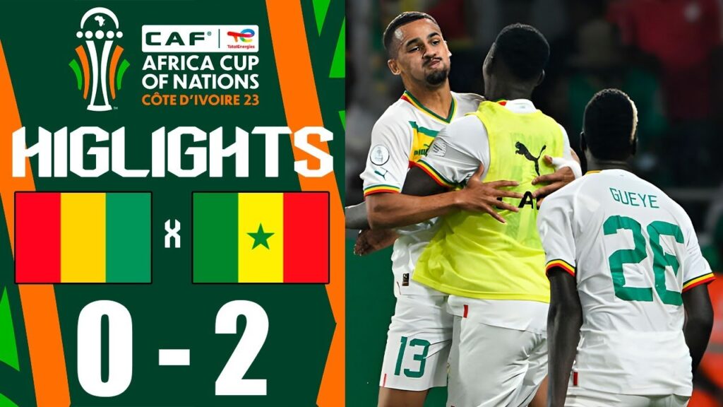 But de Iliman Ndiaye | Guinée vs Sénégal 0-2 Résumé | Coupe d'Afrique des Nations 2023
