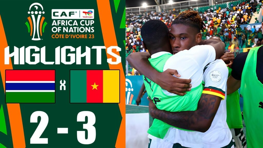 Christopher Wooh Goal 90+1 | Gambia vs Cameroon 2-3 Extended Highlights | Africa Cup of Nations 2023
