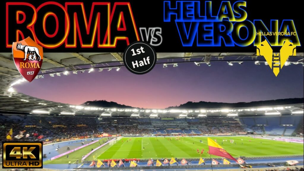 [4K] ROMA 2-1 HELLAS VERONA 1st.HALF｜SERIE-A 2023-24 MATCHDAY 21｜20/01/2024 STADIO OLIMPICO