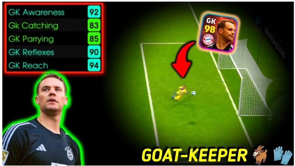 Insane Saves!!😲🔥98 Rated MANUEL NEUER🧤🥶 Best GK eFootball 2024 Mobile 🤩 M. Neuer eFootball 2024