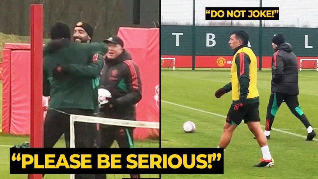 Lisandro Martinez looked to LEADING the Manchester United training session today | Man Utd News
