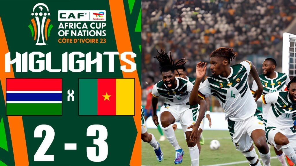 Christopher Wooh But 90+1 | Gambie vs Cameroun Résumé et Buts - Coupe d'Afrique des Nations 2023