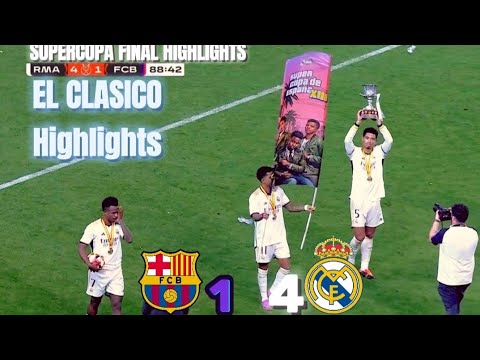 Spanish Super Cup 2024 Final ||barcelona vs real madrid || supercopa de espana 2024 Final Highlights