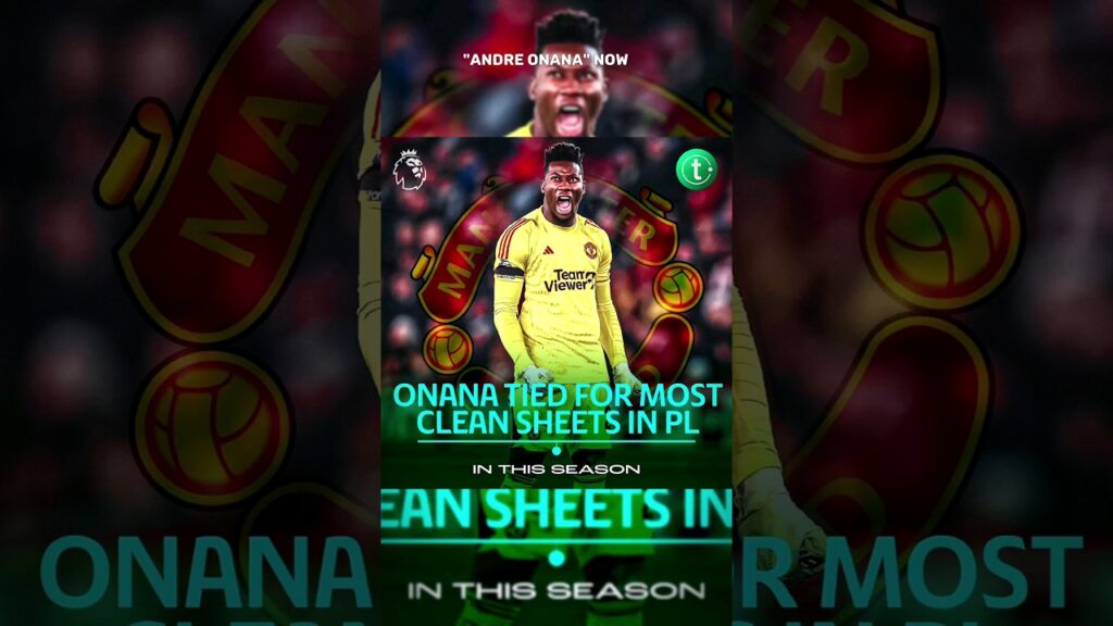 "Onana" Has Now Most Clean Sheets In Premier League 🥶😱 #shorts #onana #ronaldo #shortsvideo