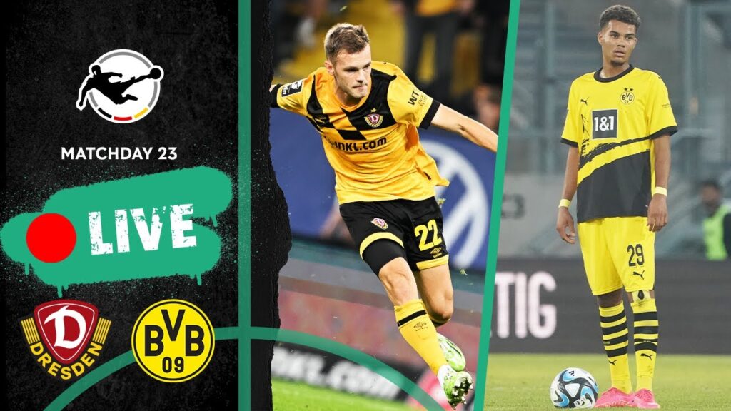 LIVE 🔴 Dynamo Dresden vs. Borussia Dortmund II | 3rd Division 2023/24