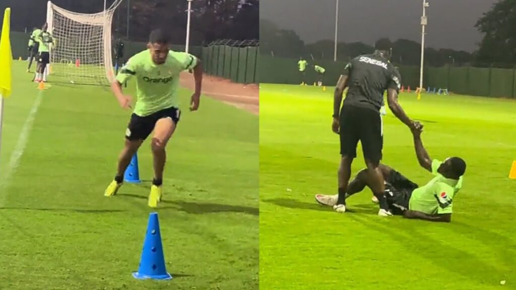 Iliman Ndiaye a eu chaud a l'entraînement regardez Abdoulaye Seck aussi
