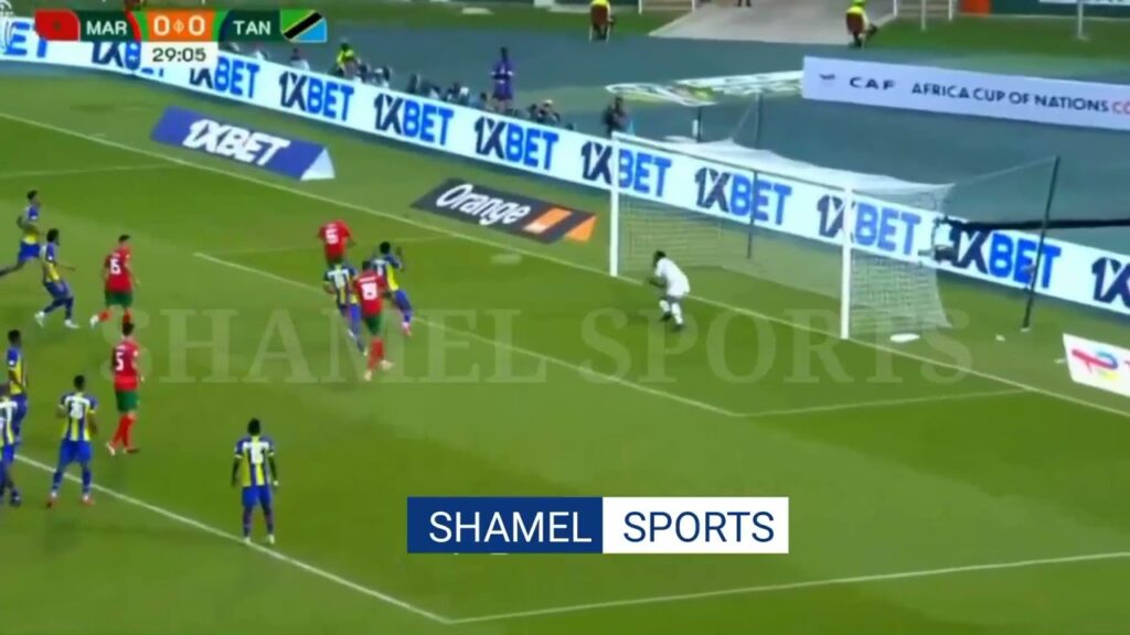 #afcon2023 Morocco 1-0 Tanzania - Saiss Goal Highlights - SHAMEL SPORTS