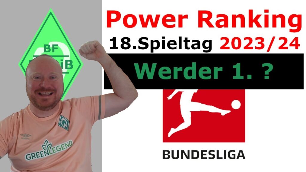 Werder auf 1? Power Ranking 18. Spieltag - Bundesliga 2023/24 | BastiB. - Bremen Fan aus Bayern