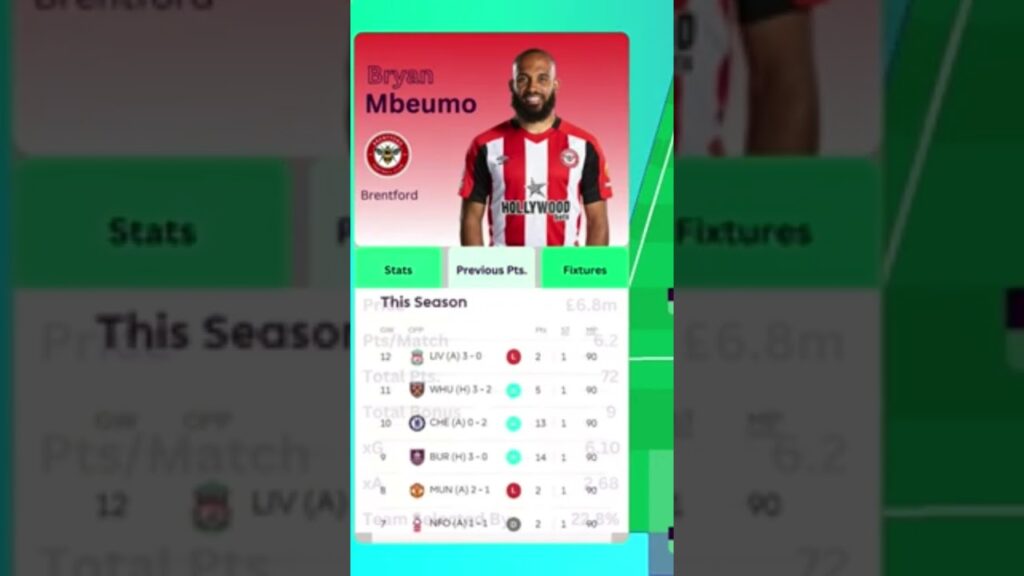 Mbeumo in? #fantasyfootball #fpl #teamselection #fplcommunity #fantasypremierleague #gw13 #fpltip