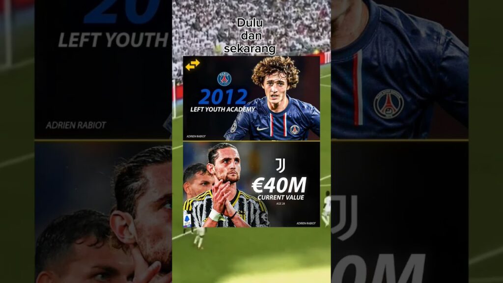 Adrien Rabiot then and now #shorts