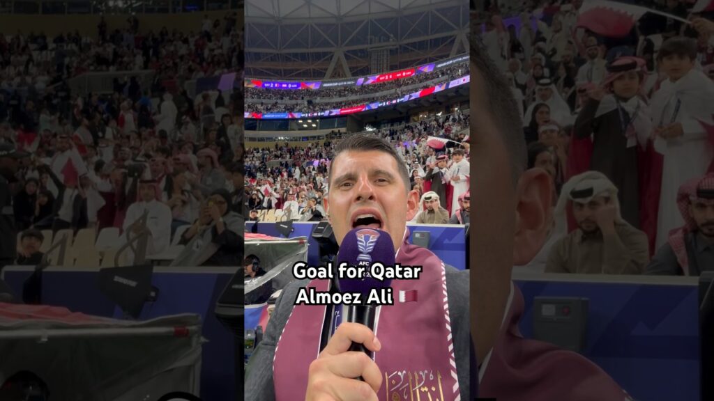 Goal for Qatar Almoez Ali 🇶🇦#qatar2022 #qatar #asiancup2023 #asiancup #footballshorts #afc #goal