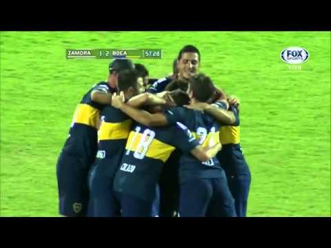 Boca 2 - Zamora 1 Gol de tiro libre Nicolás Colazo / Copa Libertadores 2015