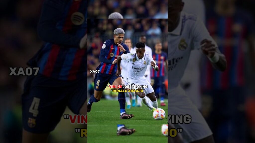Vinicius Jr Is Toying With Ronald Araujo 😅😅 #shorts #vinicius #ronaldo #shortsvideo