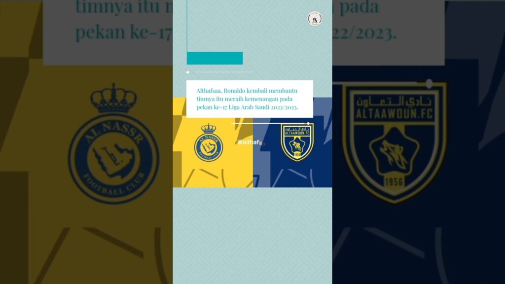 @althafsaa  Dua Assist Cristiano Ronaldo| Bantu Al Nassr Taklukkan Al-Taawoun ,#cristianoronaldo