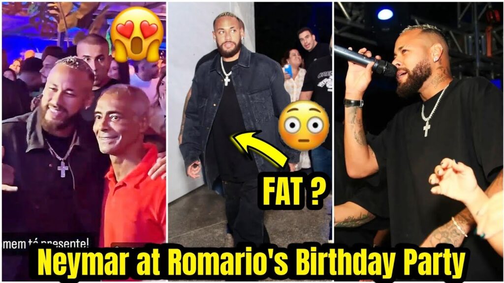 😨FAT Neymar shows up for Legend Romario's birthday after being injured