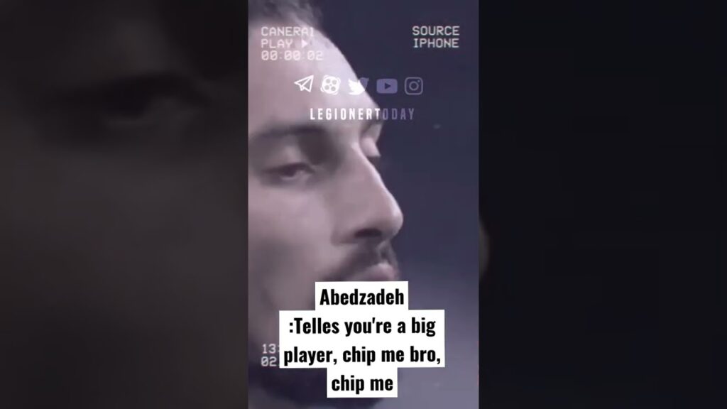 Abedzadeh to Telles: Chip me bro🔥👀