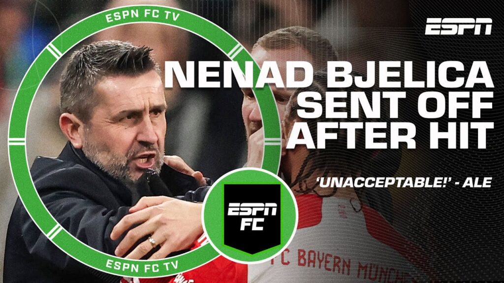 Union Berlin manager sent off for hitting Leroy Sane 😮 'IT'S UNACCEPTABLE!' - Ale Moreno | ESPN FC