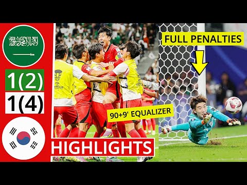 ⚪Saudi Arabia vs South Korea 1-1(2-4) Penalty Shootout | Korea 90+9' Equalizer!