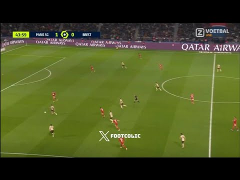 But de Randal Kolo Muani, PSG vs Brest (2-0) Tous les buts et faits saillants étendus
