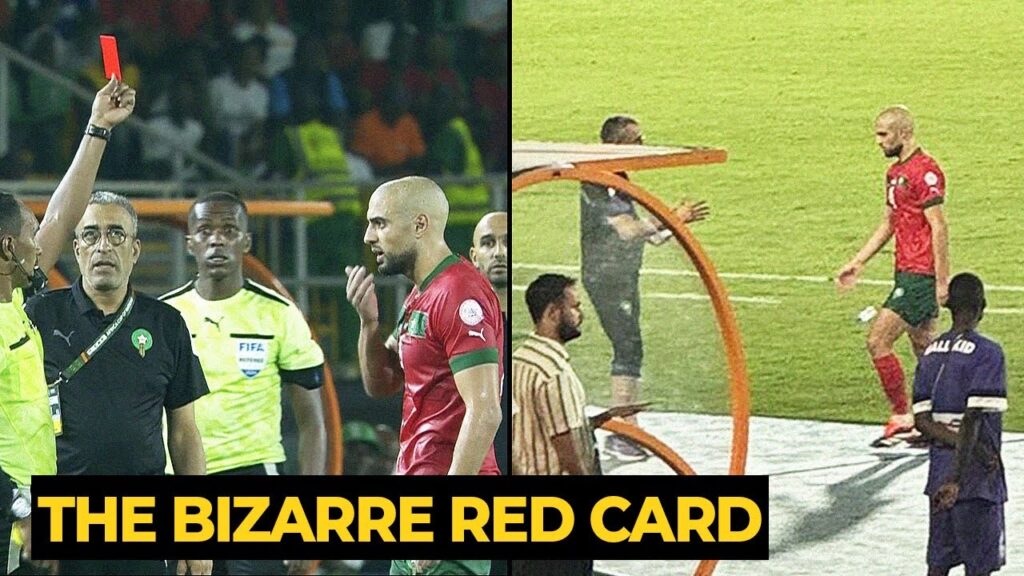 Tears moment Sofyan Amrabat after got RED CARD and OUT of the AFCON 2024 | Manchester United News