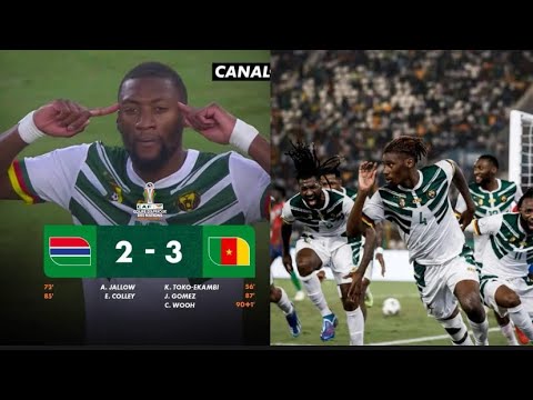 Cameroun 3 - 2 Gambie :la qualification du Cameroun ; Christopher Wooh sauve les lions indomptables