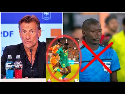 Regardez réaction de Hervé Renard sur l' Arbitre après match Sénégal vs Côte d'Ivoire.......