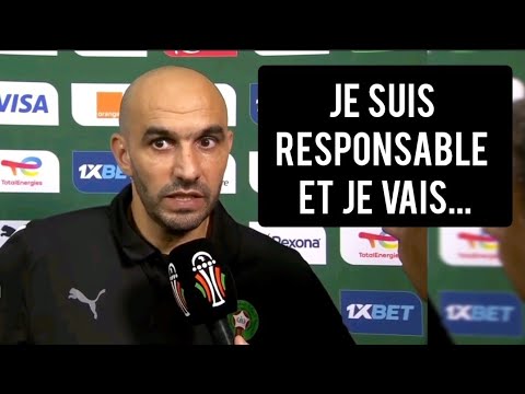 CAN 2023: Walid Regragui: "J'assume la responsabilité de l'élimination du Maroc et je vais...